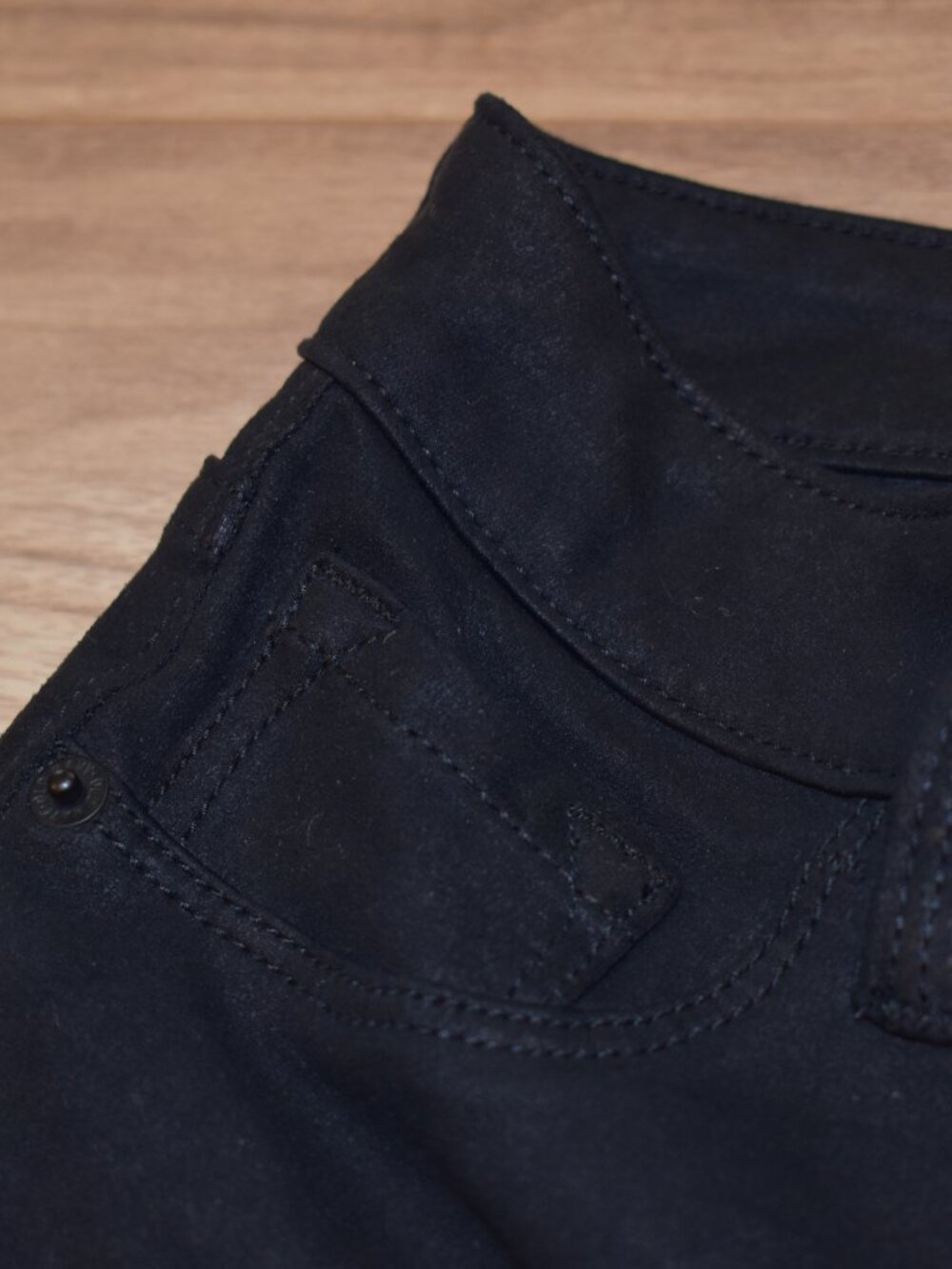 Super-Skinny Rocker Faux Suede Black Pants (Old Navy) - Picture 5 of 6
